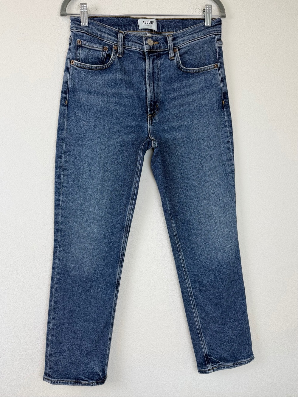 AGOLDE Kye Mid Rise Straight Crop Jeans in Control Size 27 - Picture 6 of 15